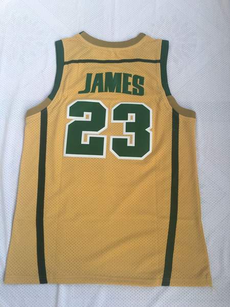 Irish Yellow #23 JAMES Basketball Jersey