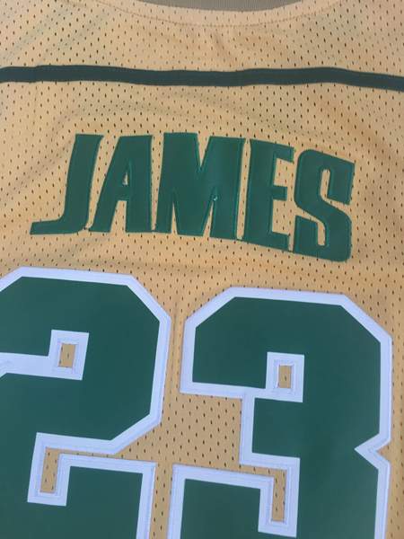 Irish Yellow #23 JAMES Basketball Jersey