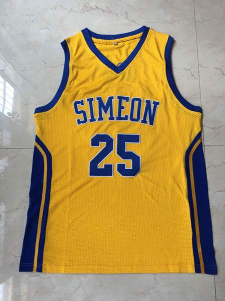 Simeon Yellow #25 ROSE Basketball Jersey