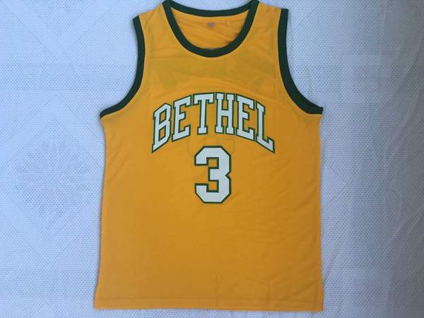 Bethel Yellow #3 IVERSON Basketball Jersey