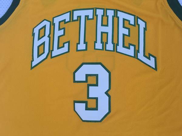 Bethel Yellow #3 IVERSON Basketball Jersey