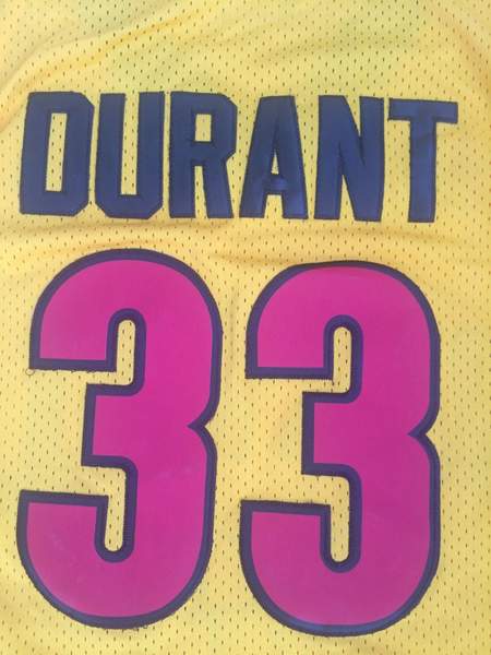 Oak Hill Yellow #33 DURANT Basketball Jersey