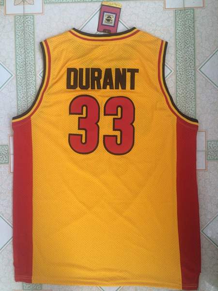 Oak Hill Yellow #33 DURANT Basketball Jersey