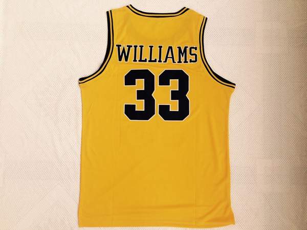 Dupont Yellow #33 WILLIAMS Basketball Jersey