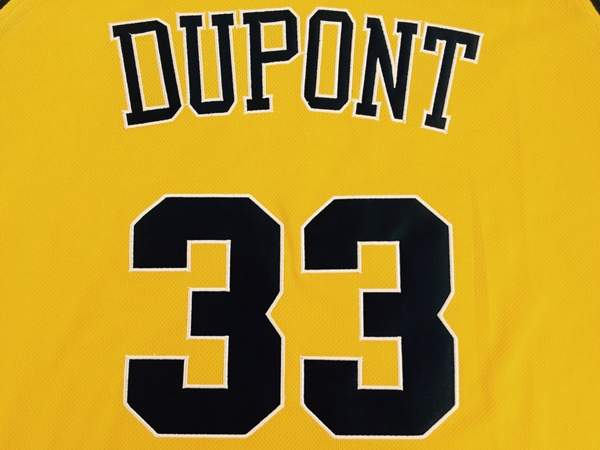 Dupont Yellow #33 WILLIAMS Basketball Jersey