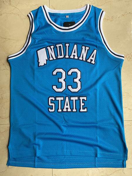 Indiana State Sycamores Blue #33 NDIANA NCAA Basketball Jersey