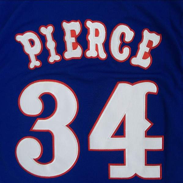 Kansas Jayhawks Blue #34 PIERCE NCAA Basketball Jersey