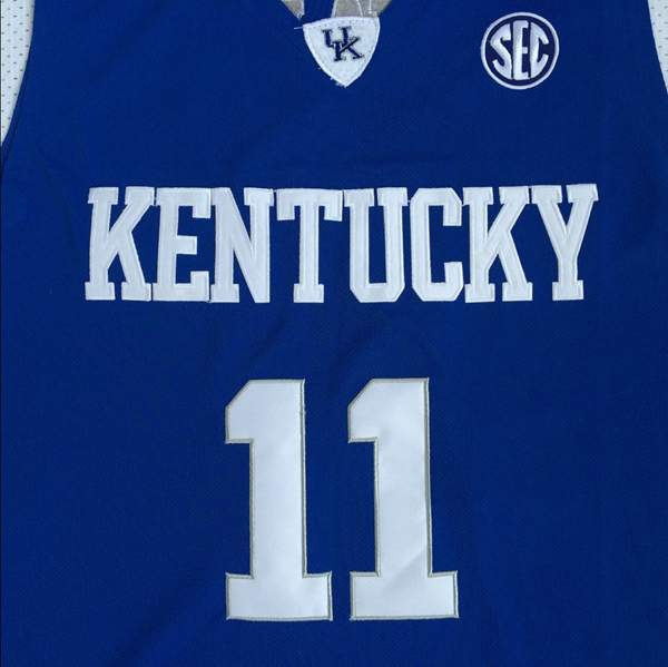Kentucky Wildcats Blue #11 WALL NCAA Basketball Jersey