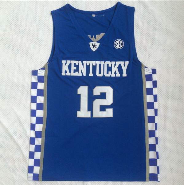 Kentucky Wildcats Blue #12 TOWNS NCAA Basketball Jersey