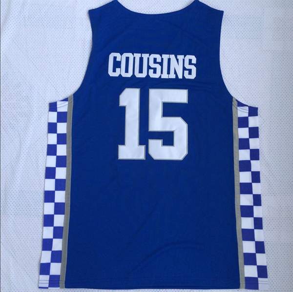 Kentucky Wildcats Blue #15 COUSINS NCAA Basketball Jersey