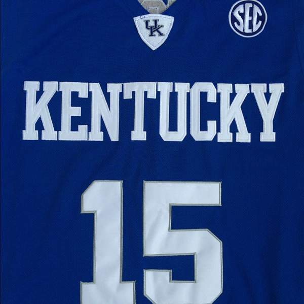 Kentucky Wildcats Blue #15 COUSINS NCAA Basketball Jersey