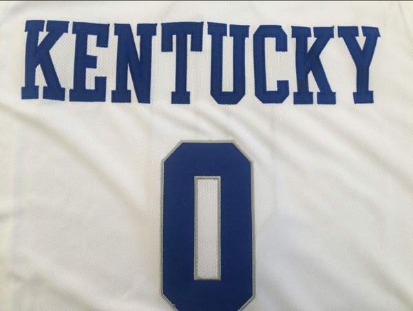 Kentucky Wildcats White #0 FOX NCAA Basketball Jersey