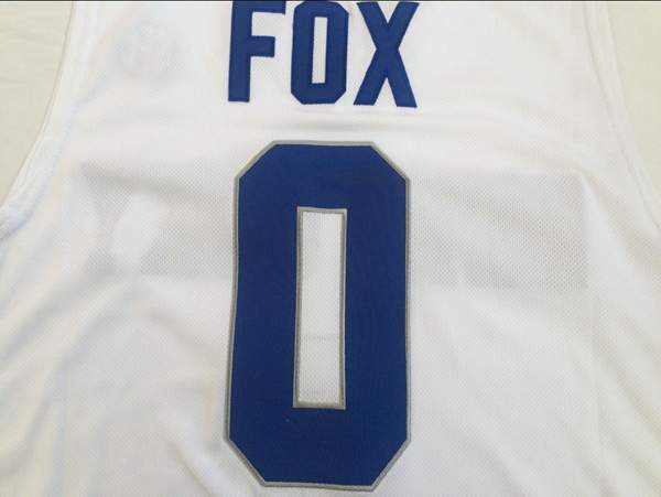 Kentucky Wildcats White #0 FOX NCAA Basketball Jersey