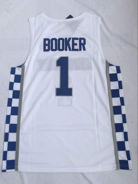 Kentucky Wildcats White #1 BOOKER NCAA Basketball Jersey