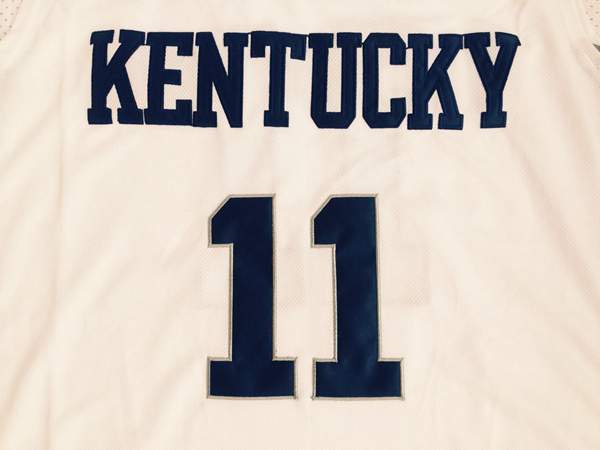 Kentucky Wildcats White #11 WALL NCAA Basketball Jersey