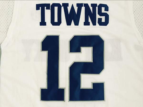 Kentucky Wildcats White #12 TOWNS NCAA Basketball Jersey