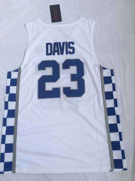 Kentucky Wildcats White #23 DAVIS NCAA Basketball Jersey
