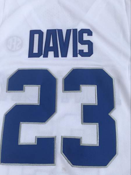 Kentucky Wildcats White #23 DAVIS NCAA Basketball Jersey