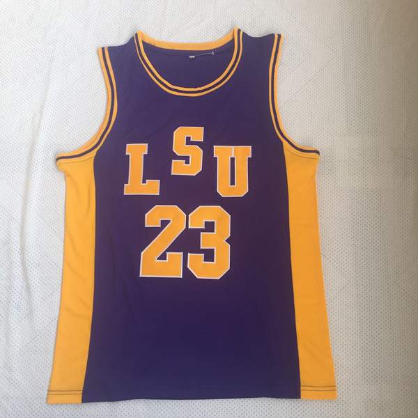 LSU Tigers Purple #23 MARAVICH NCAA Basketball Jersey