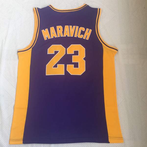 LSU Tigers Purple #23 MARAVICH NCAA Basketball Jersey