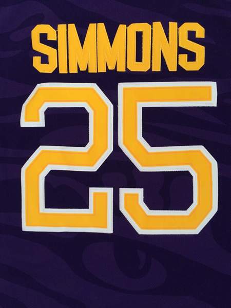 LSU Tigers Purple #25 SIMMONS NCAA Basketball Jersey
