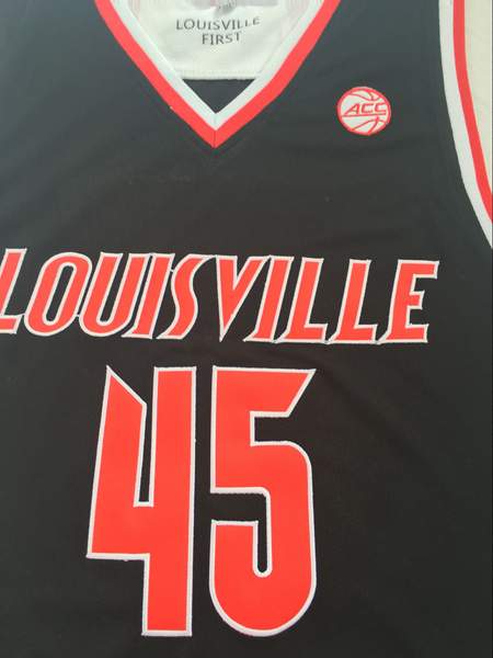 Louisville Cardinals Black #45 MITCHELL NCAA Basketball Jersey