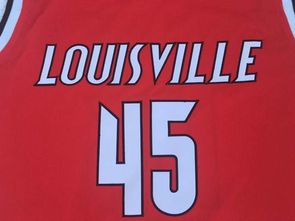 Louisville Cardinals Red #45 MITCHELL NCAA Basketball Jersey