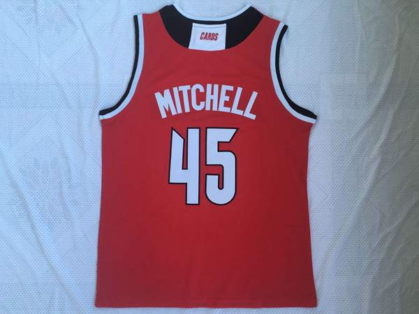 Louisville Cardinals Red #45 MITCHELL NCAA Basketball Jersey