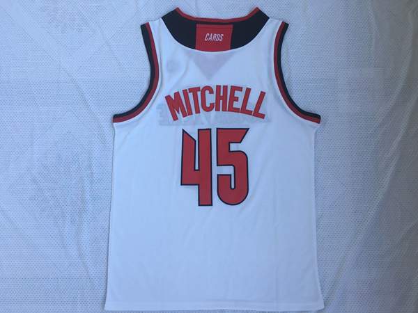 Louisville Cardinals White #45 MITCHELL NCAA Basketball Jersey