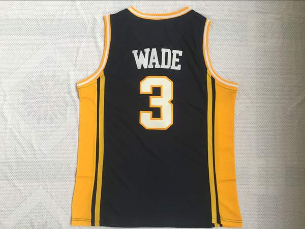 Marquette Golden Eagles Black #3 WADE NCAA Basketball Jersey
