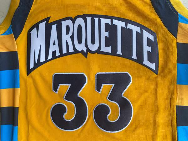 Marquette Golden Eagles Yellow #33 BUTLER NCAA Basketball Jersey