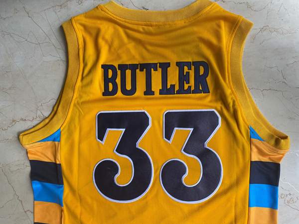 Marquette Golden Eagles Yellow #33 BUTLER NCAA Basketball Jersey