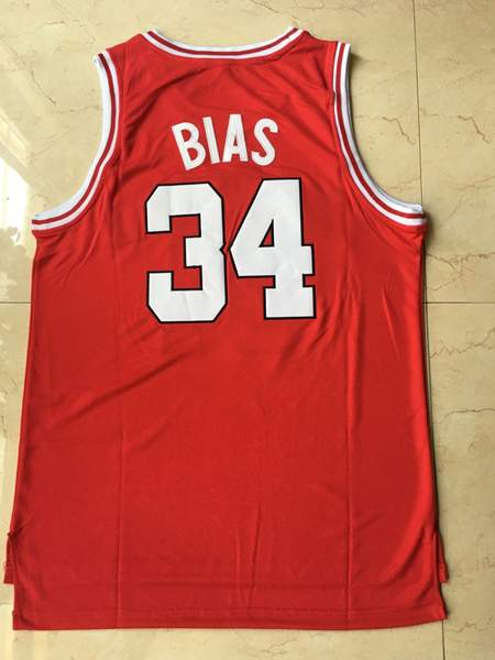 Maryland Terrapins Red #34 BIAS NCAA Basketball Jersey