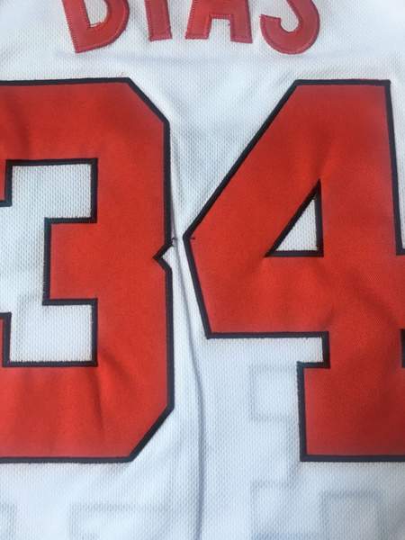 Maryland Terrapins White #34 BIAS NCAA Basketball Jersey