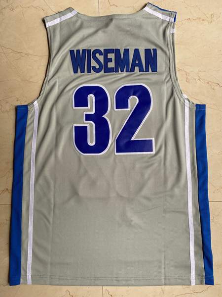 Memphis Tigers Grey #32 WISEMAN NCAA Basketball Jersey