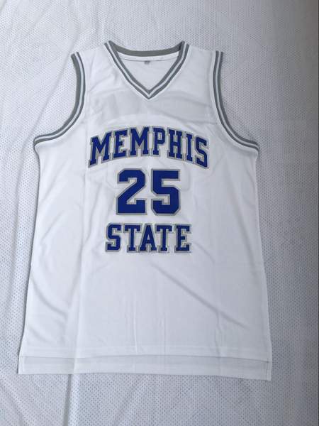 Memphis Tigers White #25 HARDAWAY NCAA Basketball Jersey