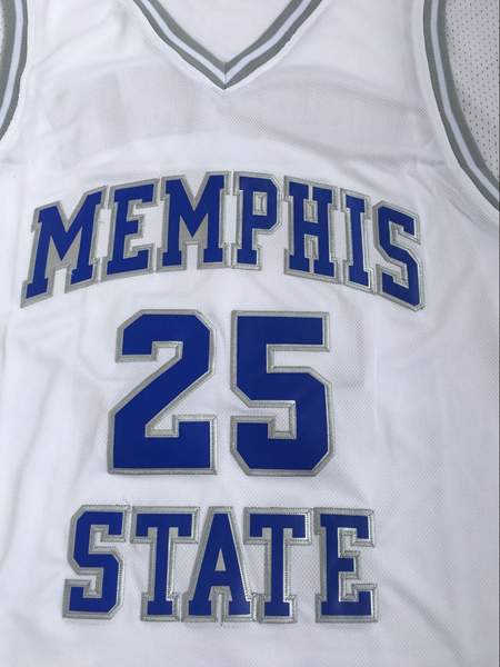 Memphis Tigers White #25 HARDAWAY NCAA Basketball Jersey