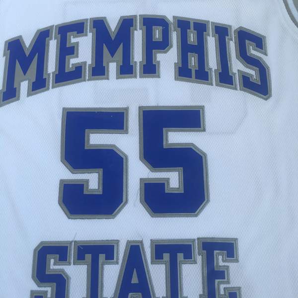 Memphis Tigers White #55 WRIGHT NCAA Basketball Jersey