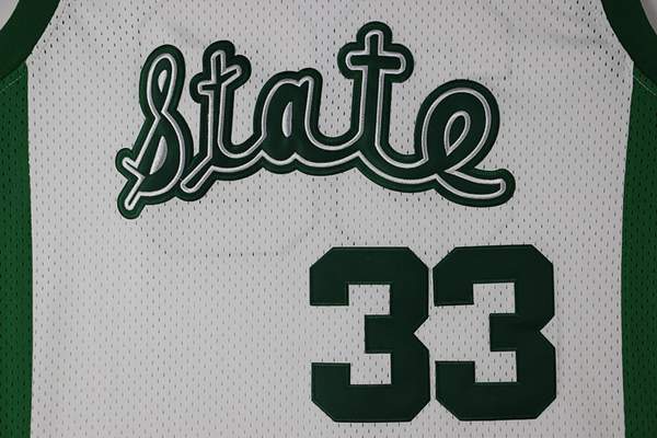 Michigan State Spartans White #33 JOHNSON NCAA Basketball Jersey