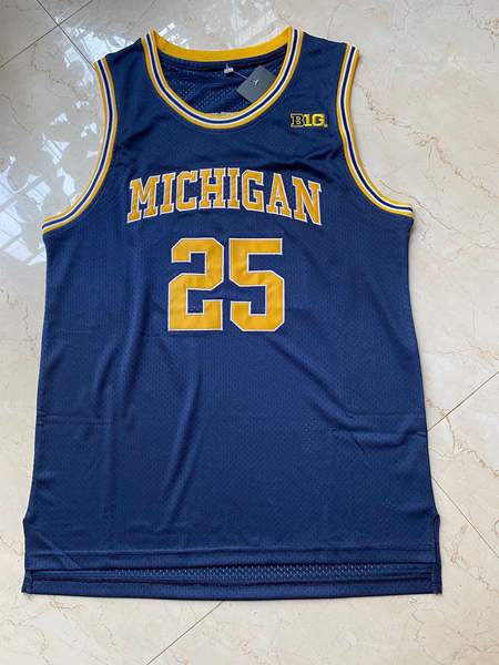Michigan Wolverines Blue #25 HOWARD NCAA Basketball Jersey