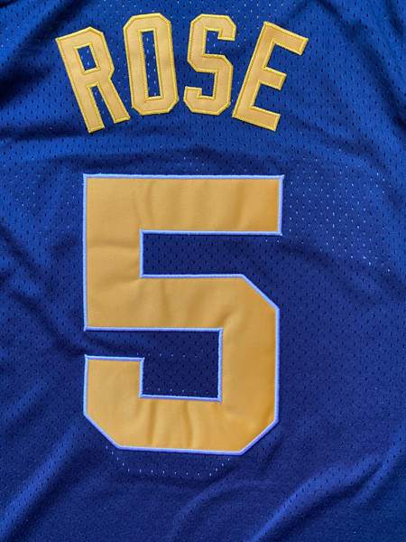 Michigan Wolverines Blue #5 ROSE NCAA Basketball Jersey