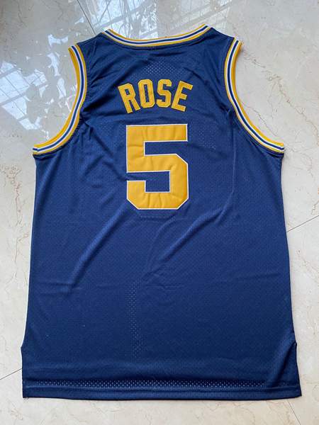 Michigan Wolverines Blue #5 ROSE NCAA Basketball Jersey