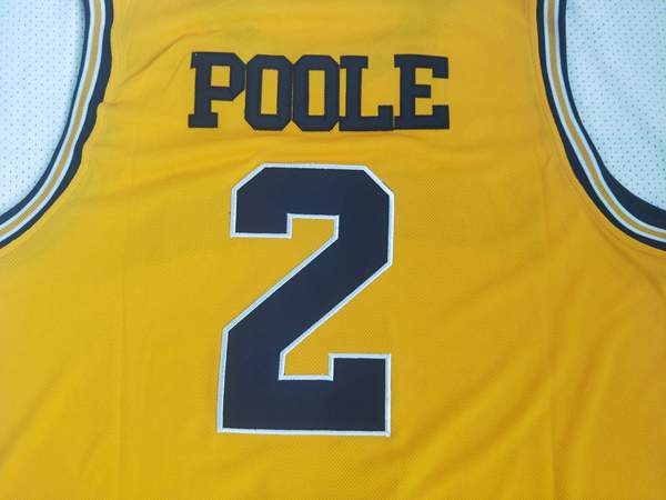 Michigan Wolverines Yellow #2 POOLE NCAA Basketball Jersey