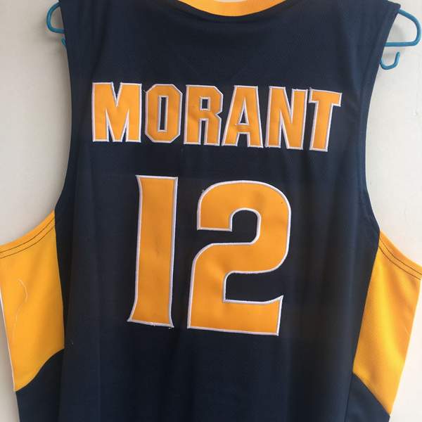 Murray State Racers Dark Blue #12 MORANT NCAA Basketball Jersey