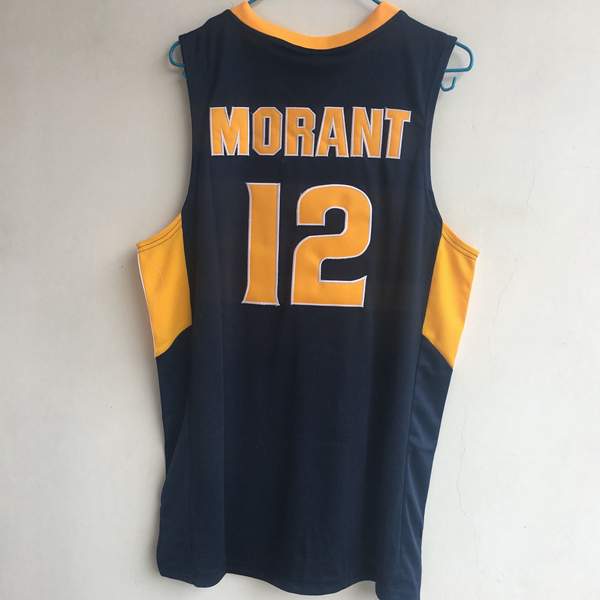 Murray State Racers Dark Blue #12 MORANT NCAA Basketball Jersey