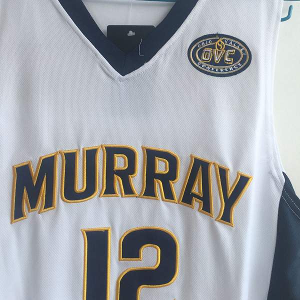 Murray State Racers White #12 MORANT NCAA Basketball Jersey