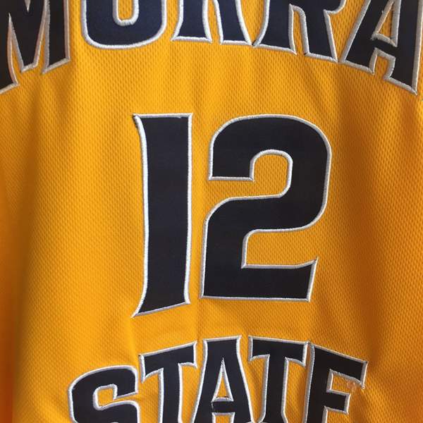 Murray State Racers Yellow #12 MORANT NCAA Basketball Jersey