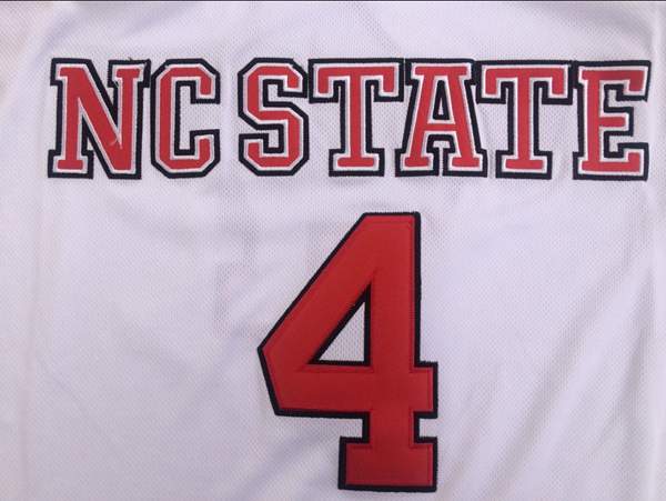 NC State Wolfpack White #4 SMITH JR. NCAA Basketball Jersey