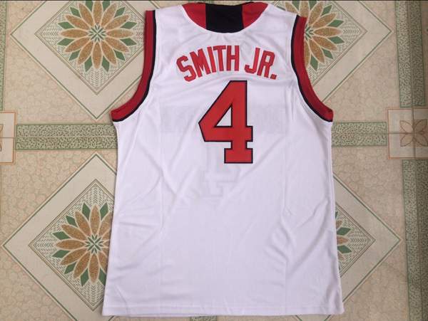 NC State Wolfpack White #4 SMITH JR. NCAA Basketball Jersey