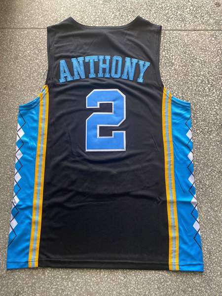 North Carolina Tar Heels Black #2 ANTHONY NCAA Basketball Jersey